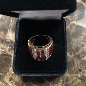 VTG 925 Sterling Silver Ring with gold overlay